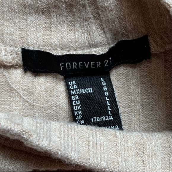 forever 21 cropped long sleeve mock neck L - Picture 2 of 3